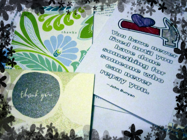 Mission and Outreach Thank You Cards and Letters